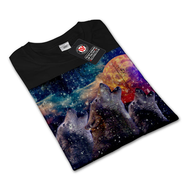 Wild Wolf Moonlight Mens Long Sleeve T-Shirt