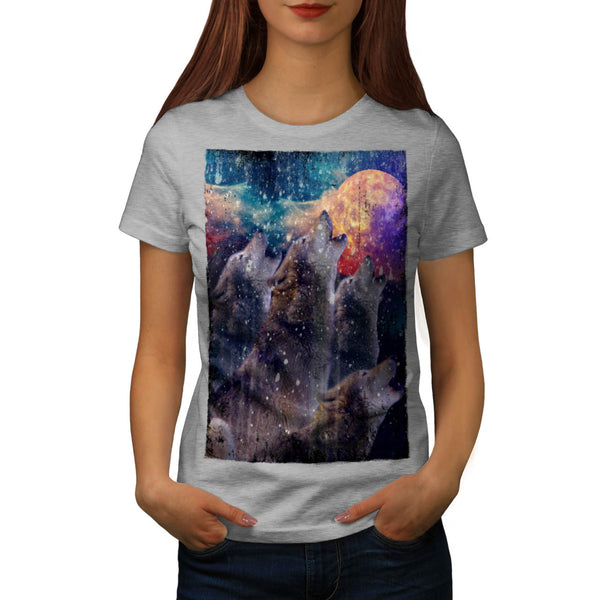 Wild Wolf Moonlight Womens T-Shirt