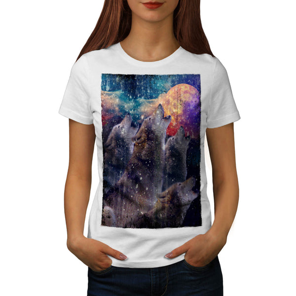 Wild Wolf Moonlight Womens T-Shirt