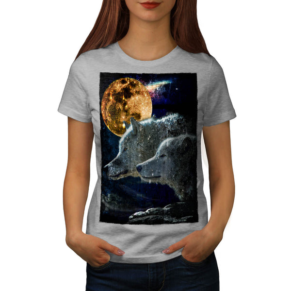 Wolf Pack Moon Light Womens T-Shirt