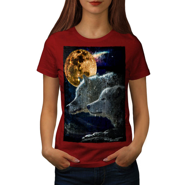 Wolf Pack Moon Light Womens T-Shirt