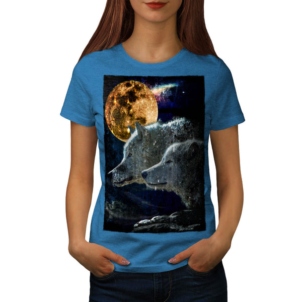 Wolf Pack Moon Light Womens T-Shirt