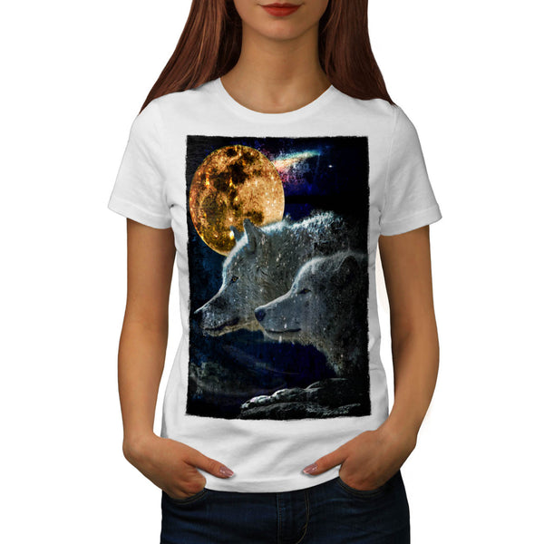 Wolf Pack Moon Light Womens T-Shirt