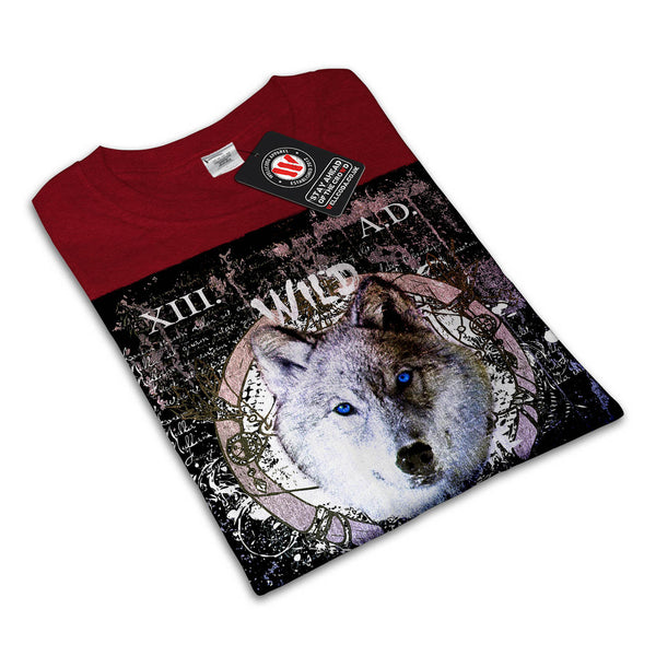 Wild Wolf Animal Face Womens T-Shirt