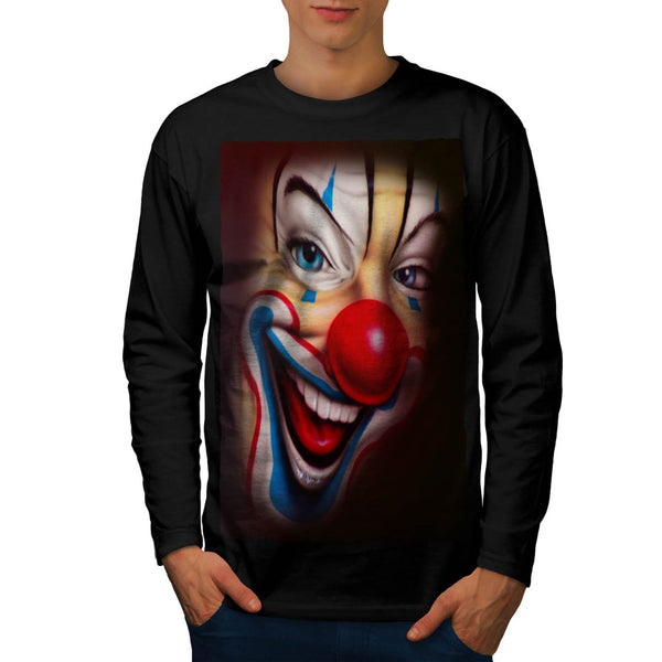 Creepy Evil Clown Mens Long Sleeve T-Shirt