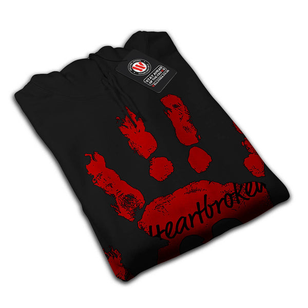 Heart Broken Hand Mens Hoodie