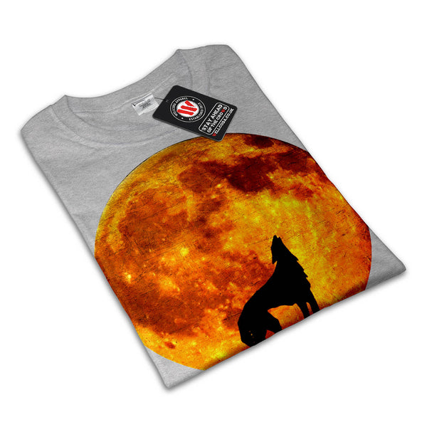 Full Moon Wild Wolf Womens T-Shirt