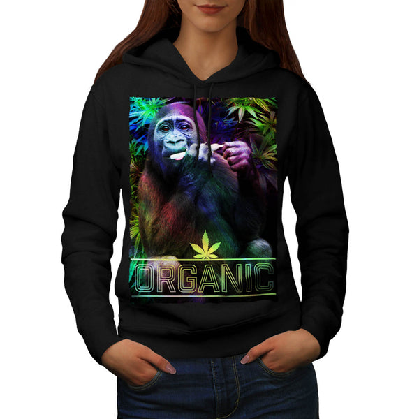Smoking Gorilla Chill Womens Hoodie