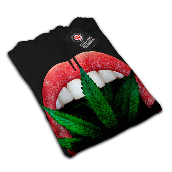 Cannabis In Mouth Womens Hoodie