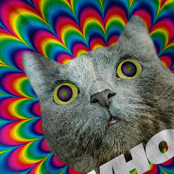 Whoa Psychedelic Cat Womens Hoodie