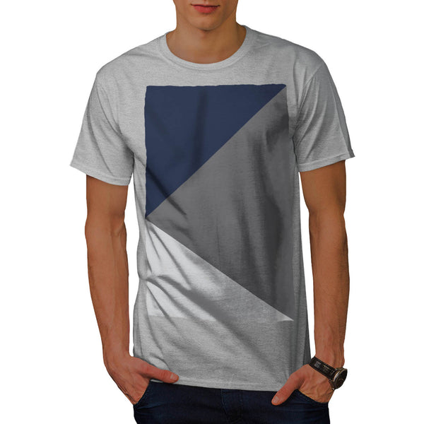 Grey Triangle Shape Mens T-Shirt