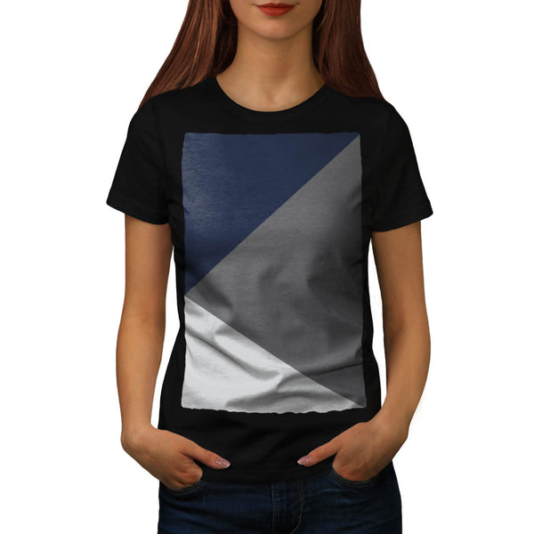 Grey Triangle Shape Womens T-Shirt