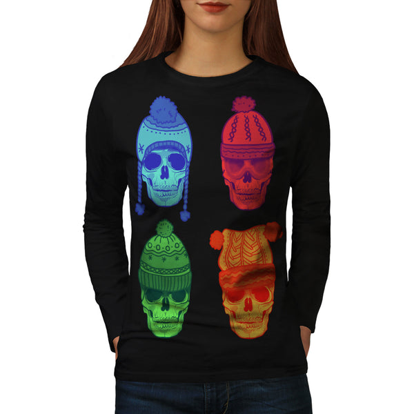 Skull Head Festival Womens Long Sleeve T-Shirt
