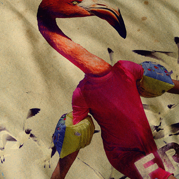 Freedom Flamingo Man Mens T-Shirt