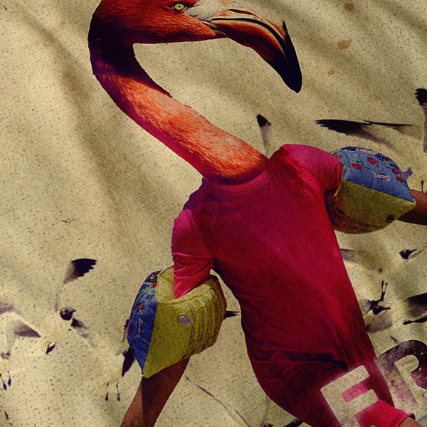 Freedom Flamingo Man Mens Hoodie