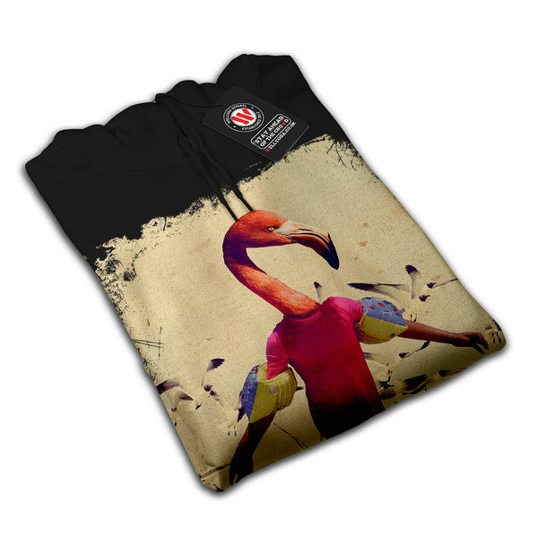 Freedom Flamingo Man Mens Hoodie