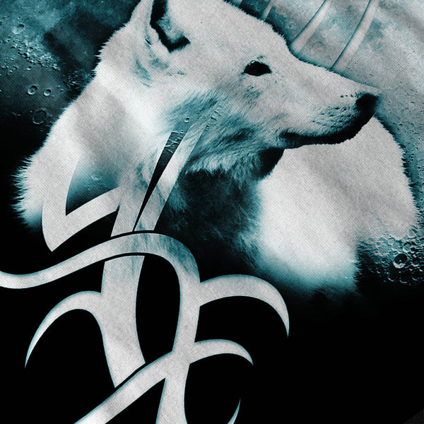 Tribal White Wolf Mens Hoodie