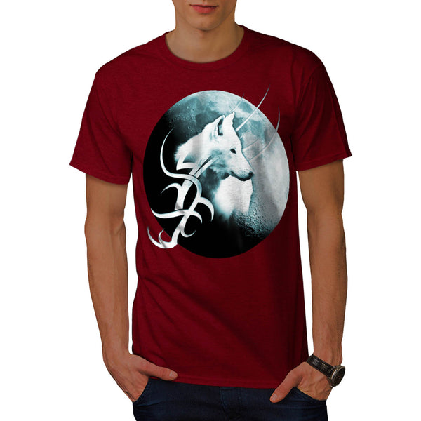 Tribal White Wolf Mens T-Shirt