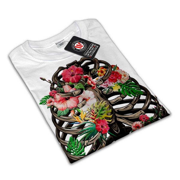 Skull Flower Body Art Mens T-Shirt