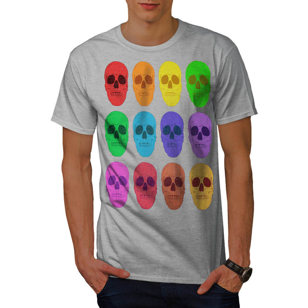 Skull Sugar Glow Art Mens T-Shirt