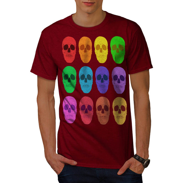 Skull Sugar Glow Art Mens T-Shirt