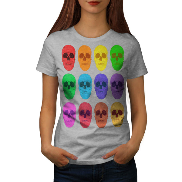 Skull Sugar Glow Art Womens T-Shirt