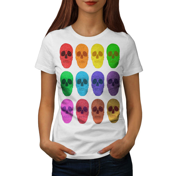 Skull Sugar Glow Art Womens T-Shirt