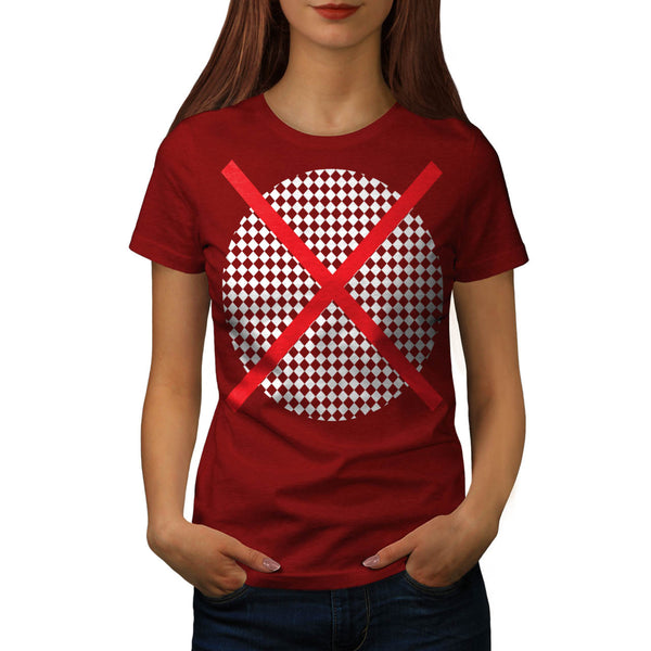 Red Cross Pattern Vote Womens T-Shirt