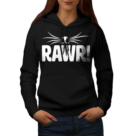 Rawr Kitten Nose Fun Womens Hoodie