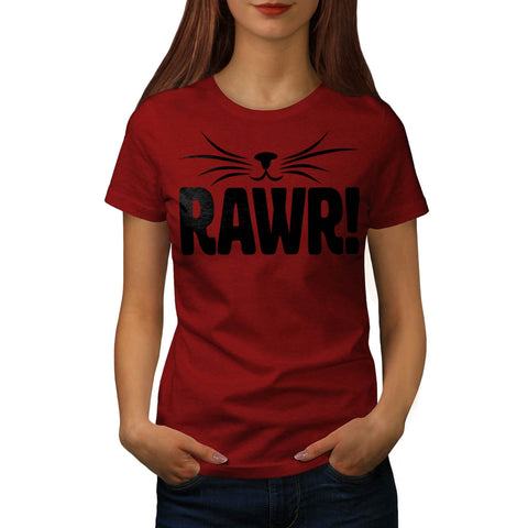 Rawr Kitten Nose Fun Womens T-Shirt