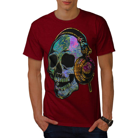 Disco Skeleton Music Mens T-Shirt