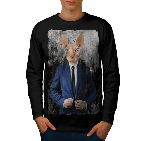 Siamese Cat Business Mens Long Sleeve T-Shirt