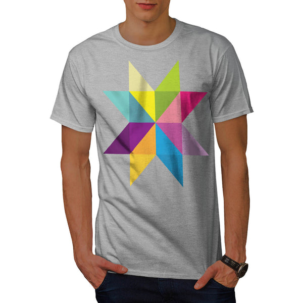 Triangle Star Shape Mens T-Shirt