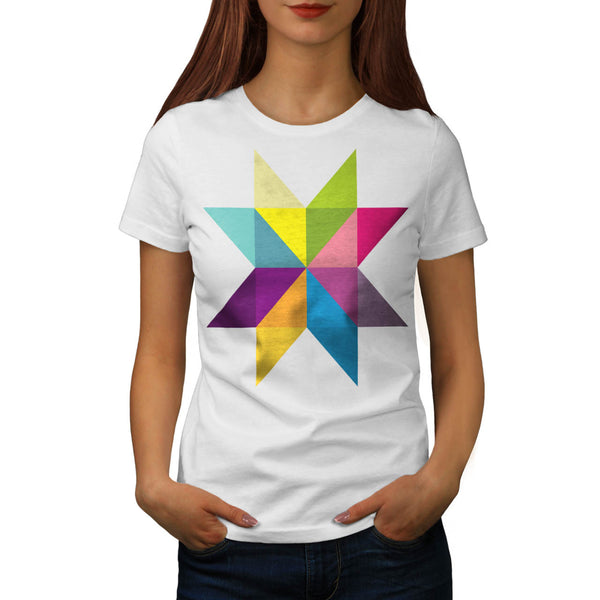 Triangle Star Shape Womens T-Shirt
